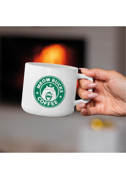Meow Bucks Coffee Tasarımlı Kupa 7,5cm