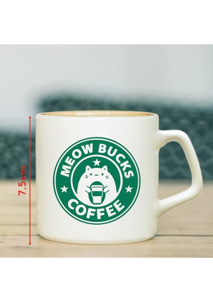 Meow Bucks Coffee Tasarımlı Kupa 7,5cm modelleri