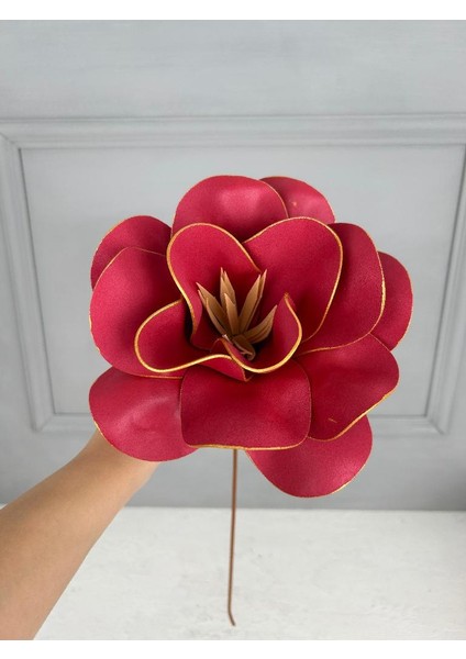 Bordo Lateks Eva Çiçek Tek Dal 18 cm Çap 48 cm Uzunlukta Dekoratif fiyatları