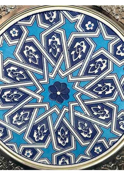 Selçuklu Yıldızı Motifli Gümüş Tabak 25CM modelleri