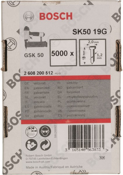 GSK 50 ÇİVİSİ 19MM 5000Lİ 200512 fiyatları