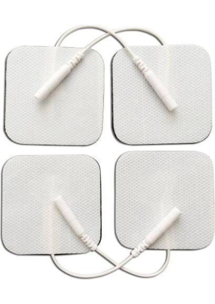 8 Adet Kablolu 5X5CM Kare Tens Pedi Elektrodu, Sağlık ve Bakım Için Uygun