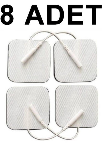 8 Adet Kablolu 5X5CM Kare Tens Pedi Elektrodu, Sağlık ve Bakım Için Uygun fiyatları