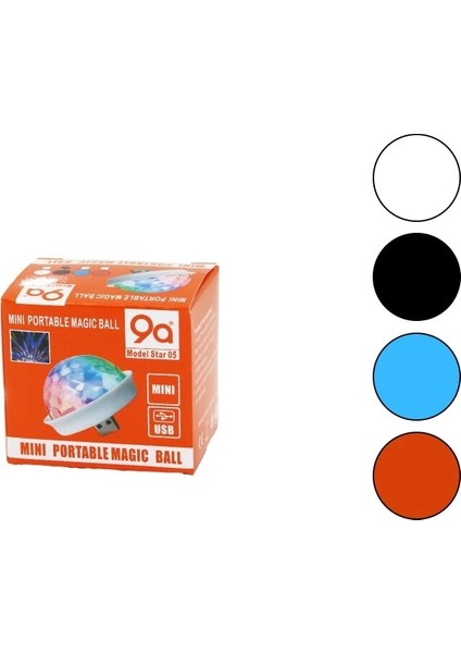 USB Disko Lamba 4W Mini Ufo Model=çap:5cm -- Y: 4.5cm DC-5V (5047)