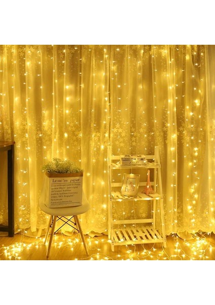 2x2 Metre 320 LED 8 Fonskiyonlu Dekoratif LED Günışığı Perde (5047)