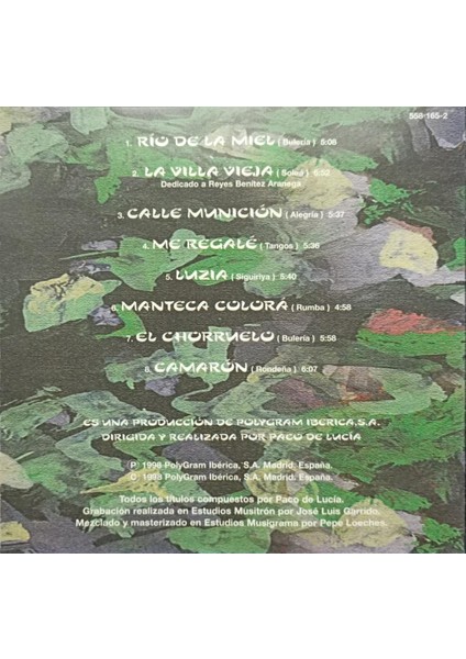 Dikkat CD Paco De Lucía – Luzia CD fiyatları