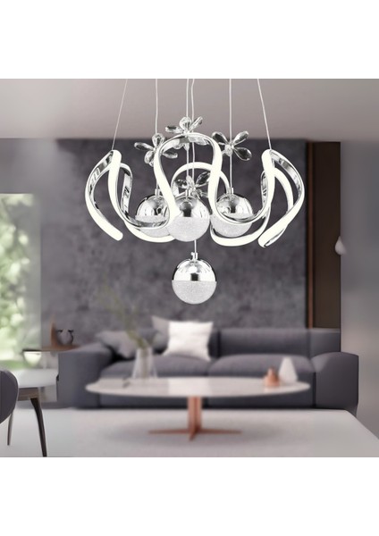 Nova 3 Renk Kumandalı LED Sarkıt Avize – Modern Dimmer & Ayarlanabilir Uzunluk