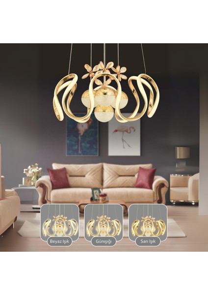 Nova 3 Renk Kumandalı LED Sarkıt Avize – Modern Dimmer & Ayarlanabilir Uzunluk fiyatları