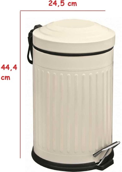 16 Lt Vintage Serisi Amortisör Kapaklı Krem Çöp Kovası fiyatları