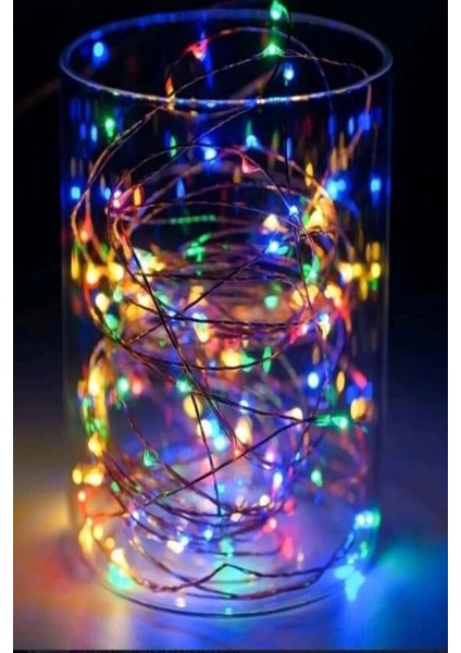 Pilli Renkli Peri LED Işık Dekoratif Aydınlatma 5 Metre Rgb LED (5047) indirimleri