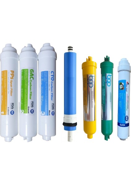Su Arıtma Cihazı 7 Aşama Filtre Seti Kapalı Kasa Su Arıtma Ph (Alkali) ve Mineralli Filtre Seti
