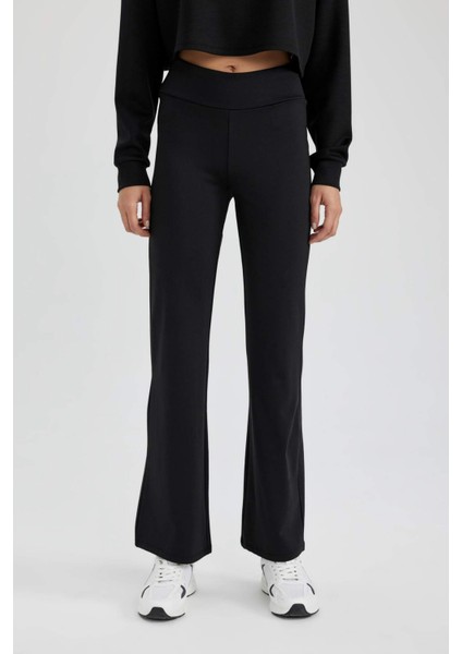 Sporcu Jogger Eşofman Altı Geniş Bol Paça Basic Düz Skuba Dalgıç Kumaş A0566AX24SP