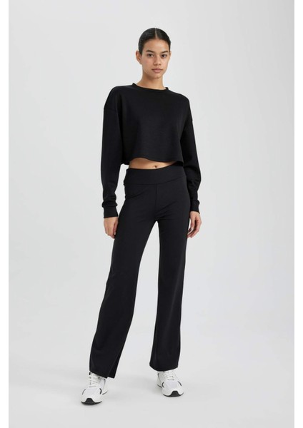 Sporcu Jogger Eşofman Altı Geniş Bol Paça Basic Düz Skuba Dalgıç Kumaş A0566AX24SP fiyatları