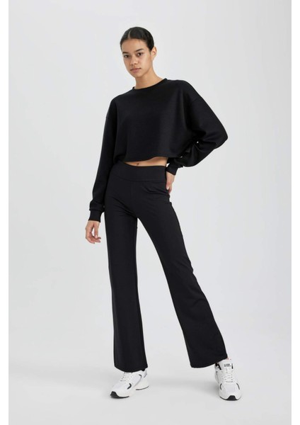 Sporcu Jogger Eşofman Altı Geniş Bol Paça Basic Düz Skuba Dalgıç Kumaş A0566AX24SP fırsatları