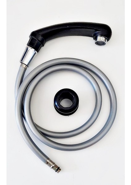 YT312 Berber Kuaför Bataryası Duş Seti-El Duşu+Pvc Spiral Hortum
