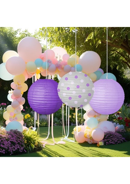 Mor Kağıt Fener Seti 3 Lü 25 cm fiyatları