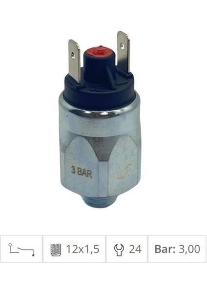 Kapı-Fren Müşürü (M12 x 1.5) (3 Bar)