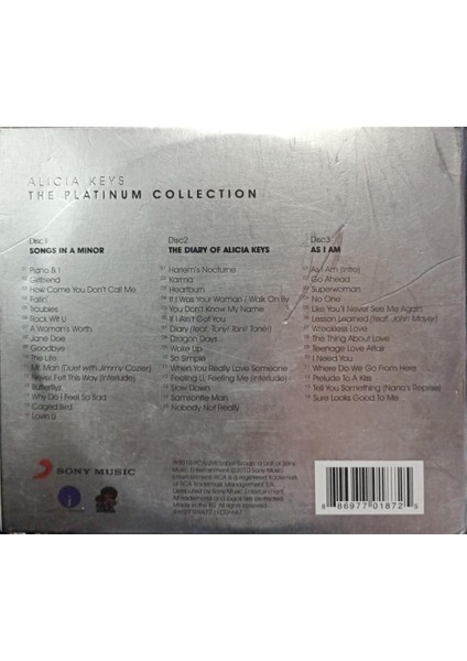 Dikkat CD Alicia Keys – The Platinum Collection CD