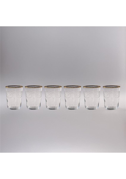 Torino Panto Gerçek Altın Kahve Su Bardak 6renk 6lı