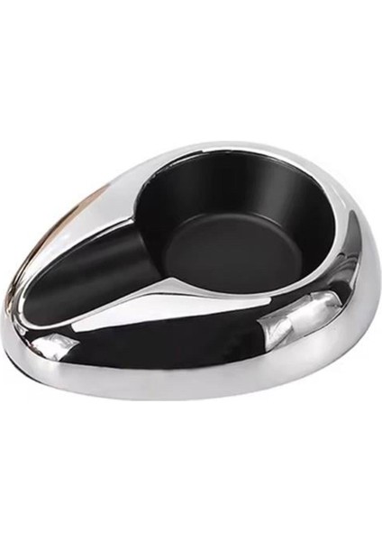 Qa Gümüş Porselen Yuvarlak Tekli Puro Küllüğü