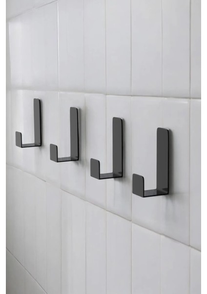 4lü Güçlü Yapışkanlı Askılık Bornoz Askılığı Kapı Arkası Mutfak Banyo Askılığı Havlu Askılık
