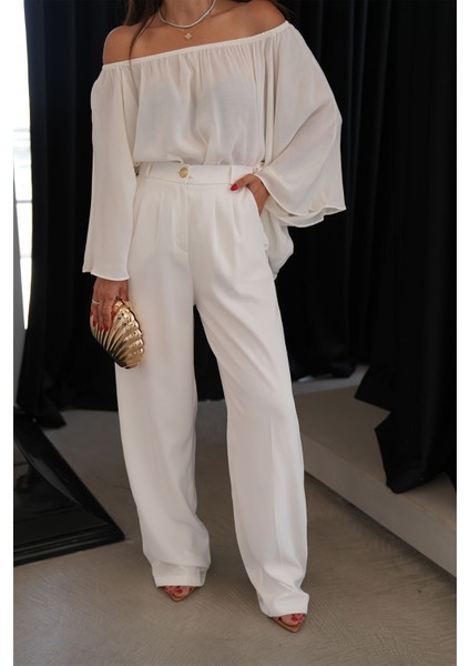 Gold Düğmeli Pileli Klasik Pantolon fiyatları