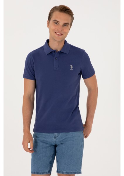 Erkek Açık Lacivert Tişört Basic 50298041-VR059