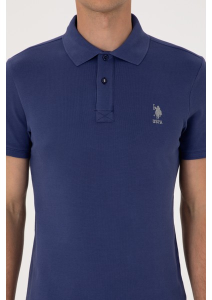 Erkek Açık Lacivert Tişört Basic 50298041-VR059