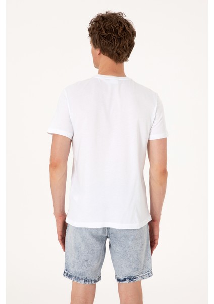 Erkek Beyaz Tişört 50306966-VR013 indirimleri