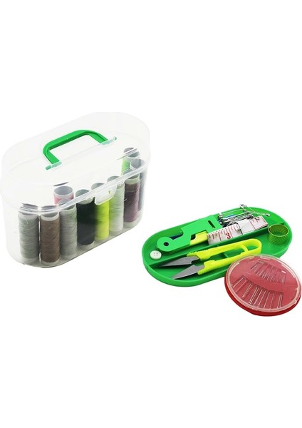 Plastik Çantalı Iğne - Iplik Set 10-Iplik- 12-Dikiş-10-Ç.iğne- Mezura- Makas- Iğne Geçirme- 4-Çıtçıt- 4-Düğme- Yüzük (5047)