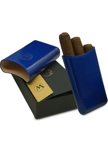 Gerçek Deri El Yapımı Puro Kılıfı Üçlü (52 Ring) Monaco fırsatları