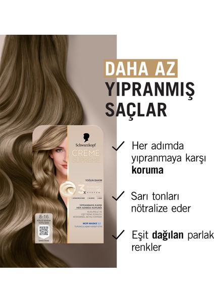 Creme Supreme Full Kit 8-16 Küllü Soğuk Koyu Sarı x 2 Adet modelleri