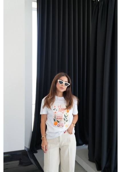 Tı Amo Yazılı Tshirt