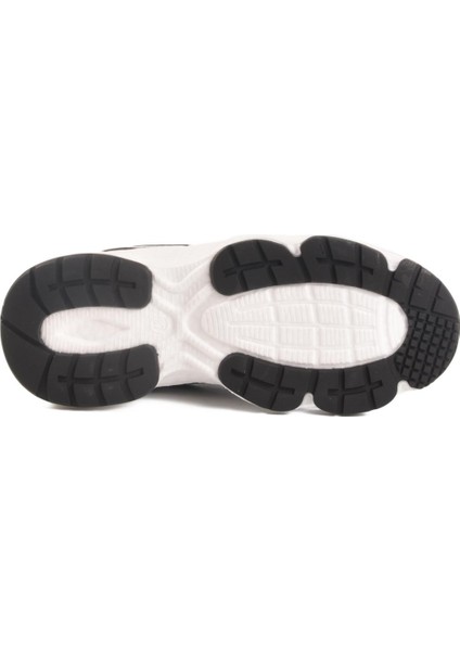 182 G Unisex Siyah-Beyaz Hafif Esnek Spor Ayakkabı