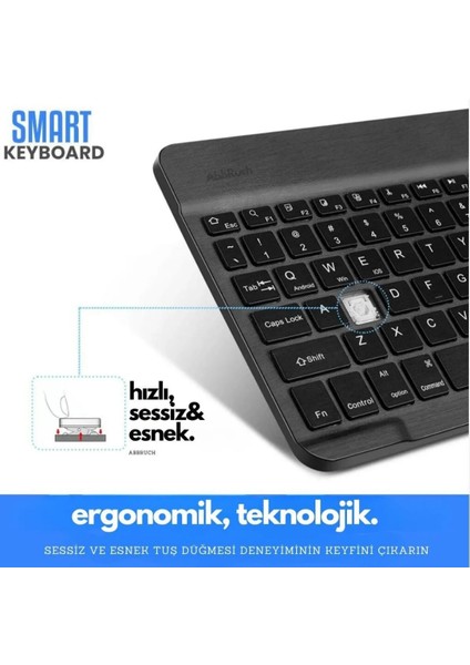 Tablet ve Telefonlar Için Uyumlu Bluetooth Klavye ve Mouse