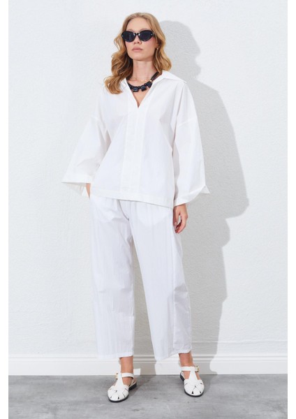 Kadın Kemik Derin V Yakalı Dirsek Kol Salaş Gömlek indirimleri