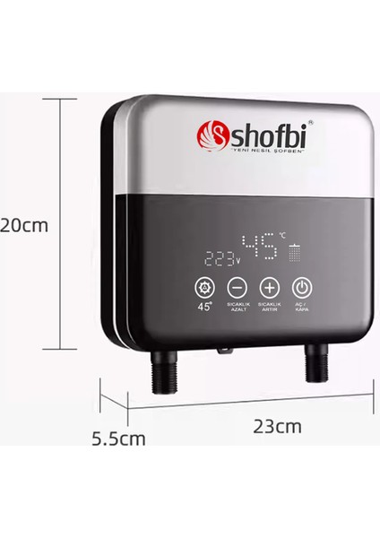 Shofbi Akıllı Lavabo Şofbeni Sh-4s Gri