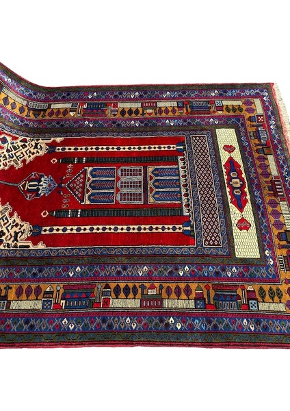 El Dokuma Özel Koleksiyonluk Halı 163X277 Camili Sütunlu Kök Boya modelleri