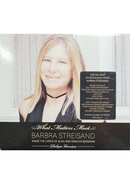Dikkat CD Barbra Streisand – What Matters Most Deluxe Version 2xcd