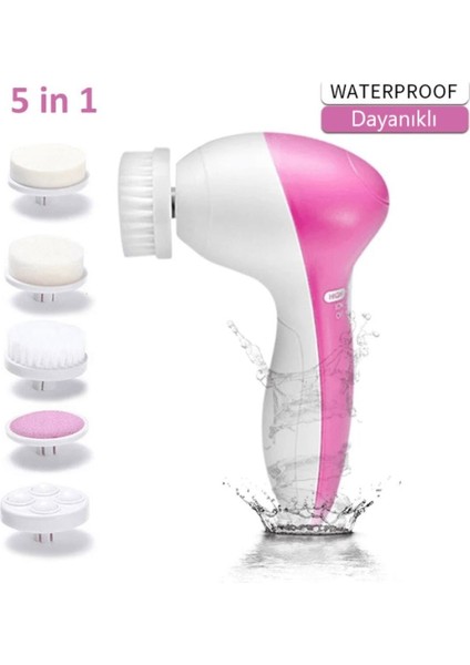 5'li Çok Fonksiyonlu Yüz Temizleme ve Masaj Aleti, Peeling Seti