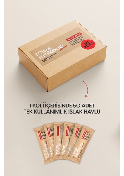 Makeup Remover 50 Paket - Makyaj Temizleyici Islak Havlu fırsatları