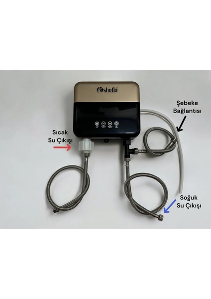 Shofbi Akıllı Lavabo Şofbeni Sh-4g Altın