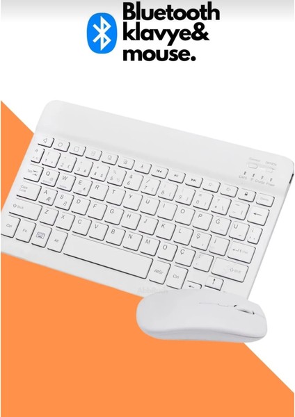 Tablet ve Telefonlar Için Uyumlu Bluetooth Klavye ve Mouse
