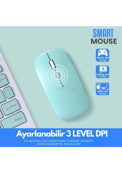Tablet ve Telefonlar Için Uyumlu Bluetooth Klavye ve Mouse