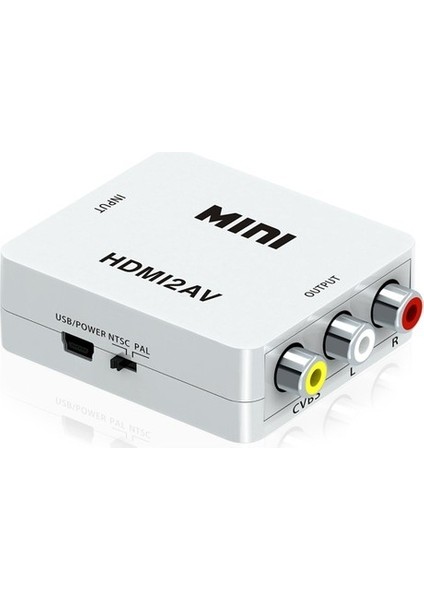 HDMI To Rca Av/cvsb L/r Video 1080P Mini HDMI2AV Hd Video Dönüştürücü modelleri