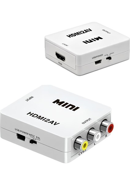 HDMI To Rca Av/cvsb L/r Video 1080P Mini HDMI2AV Hd Video Dönüştürücü fırsatları