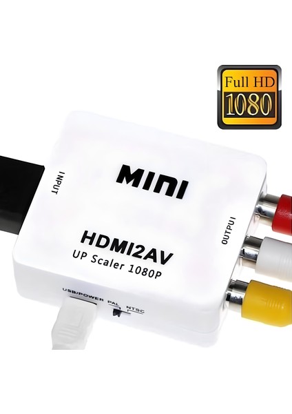 HDMI To Rca Av/cvsb L/r Video 1080P Mini HDMI2AV Hd Video Dönüştürücü indirimleri