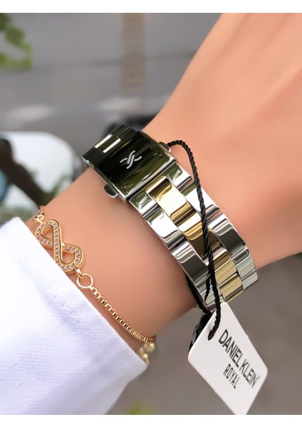 Orijinal Çelik Kordon Kadın Kol Saati 3 Atm Su Geçirmezlik Gold Gümüş Renk Bileklik Hediyeli DK377C3 fırsatları