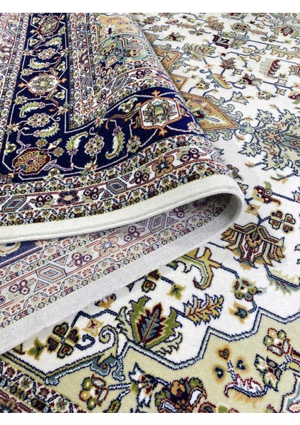 Hanzade, Osmanlı Melodi Ipeksi Yün Tuşeli Triko Akrilik Saraylı Oturma Odası ve Salon Halısı