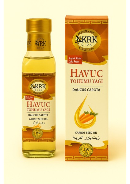 Soğuk Sıkım Havuç Yağı 250ML – Cilt & Saç Bakımı Için